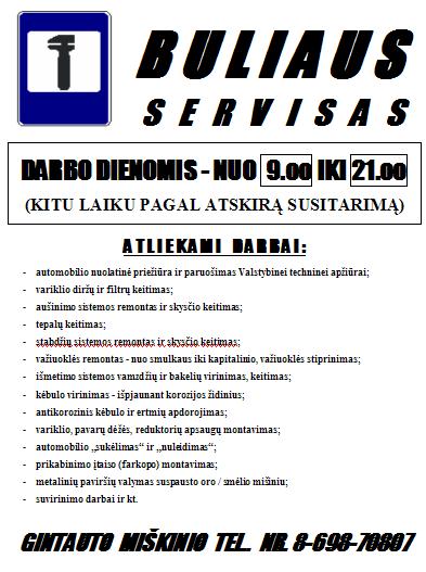 BULIAUS autoservisas